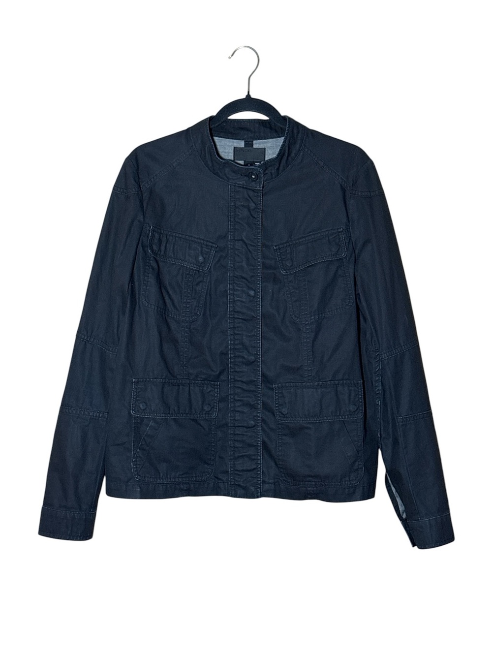 Vince Drape Utility Jacket,Soft Dark Color,Size L, 100% Cotton